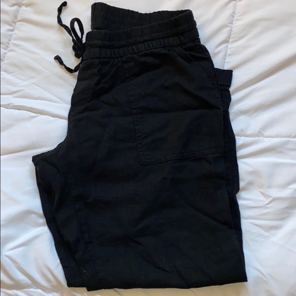 Old navy linen cropped pants